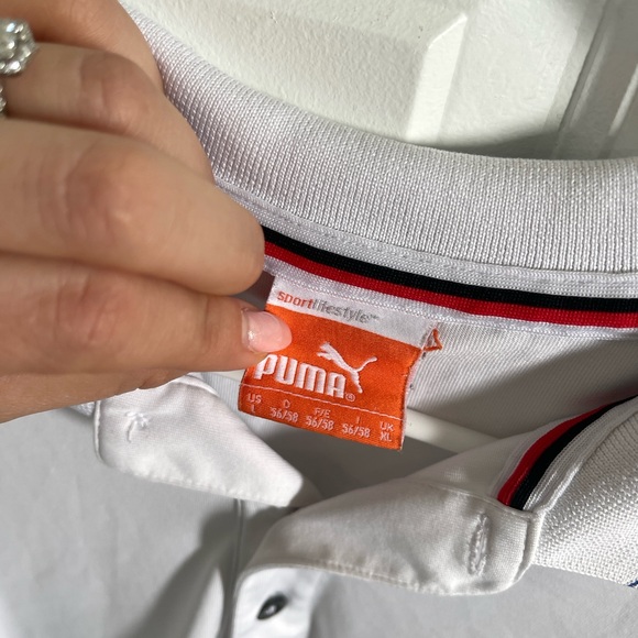 LOT OF 2 - Puma Men's Blue and White Polo Shirts - Picture 3 of 4